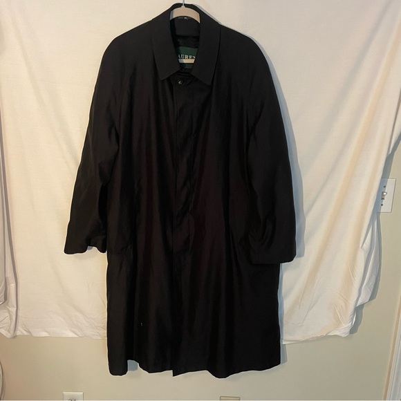 Lauren Ralph Lauren Men's Black Overcoat/trench/jacket size 40S - Picture 1 of 9